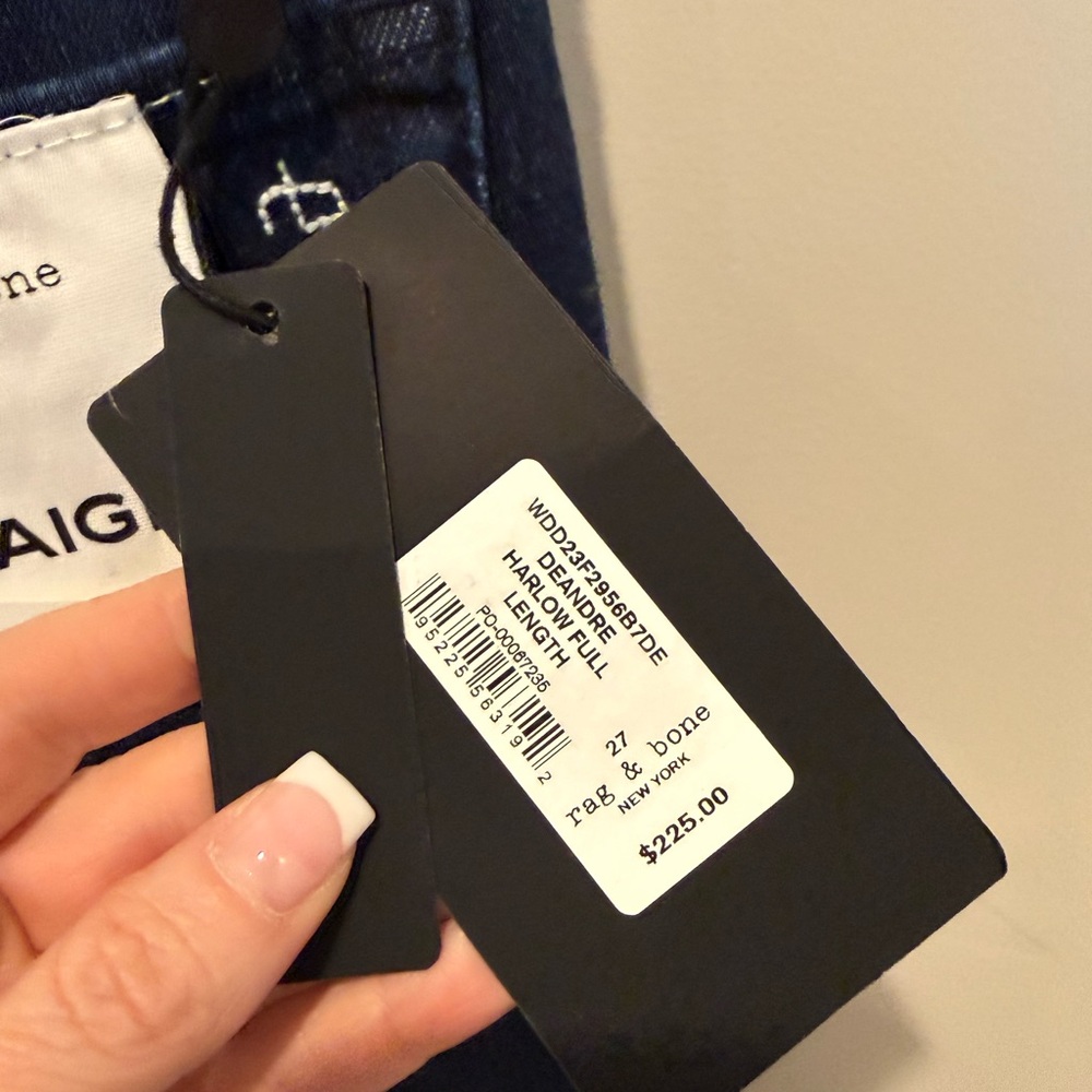 💋NWT💋 Rag & Bone Midnight‎ Blue Harlow Jeans - Picture 6 of 7